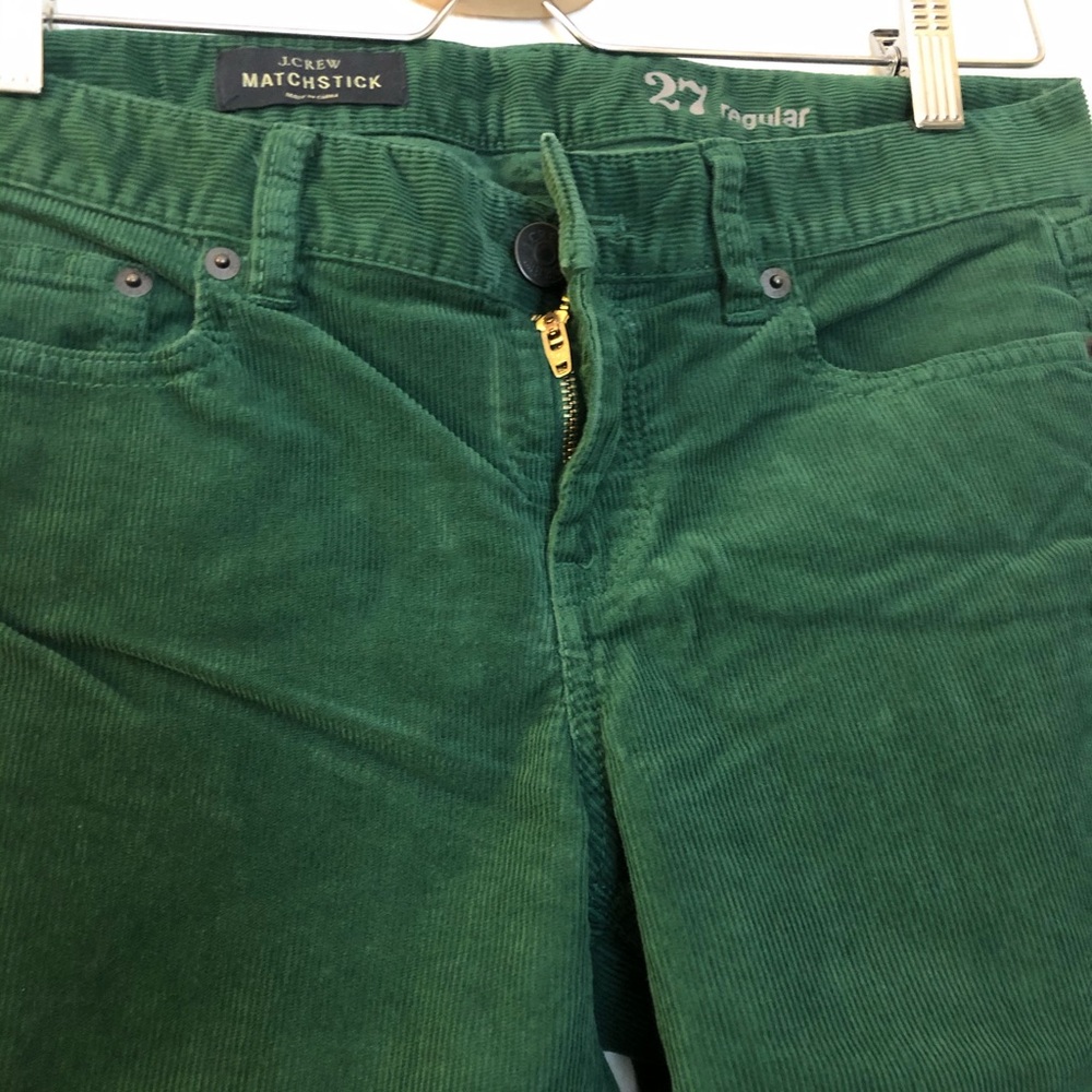 J Crew green corduroy pants 27